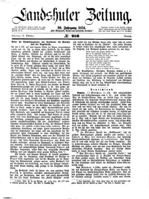 Landshuter Zeitung Dienstag 13. Oktober 1874