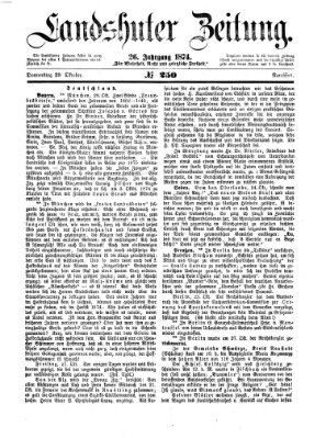 Landshuter Zeitung Donnerstag 29. Oktober 1874