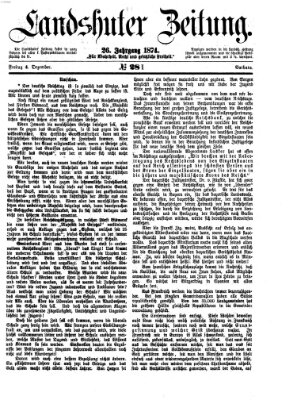 Landshuter Zeitung Freitag 4. Dezember 1874