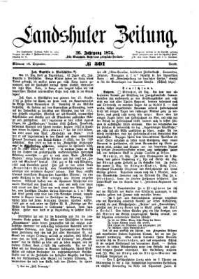 Landshuter Zeitung Mittwoch 30. Dezember 1874