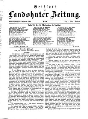 Landshuter Zeitung. Beiblatt zur Landshuter Zeitung (Landshuter Zeitung) Sonntag 1. März 1874