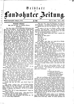 Landshuter Zeitung. Beiblatt zur Landshuter Zeitung (Landshuter Zeitung) Sonntag 8. März 1874