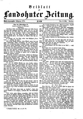 Landshuter Zeitung. Beiblatt zur Landshuter Zeitung (Landshuter Zeitung) Sonntag 10. Mai 1874