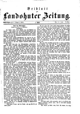 Landshuter Zeitung. Beiblatt zur Landshuter Zeitung (Landshuter Zeitung) Sonntag 14. Juni 1874