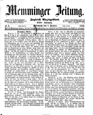 Memminger Zeitung Mittwoch 7. Januar 1874