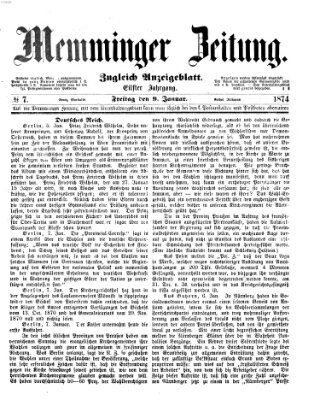 Memminger Zeitung Freitag 9. Januar 1874