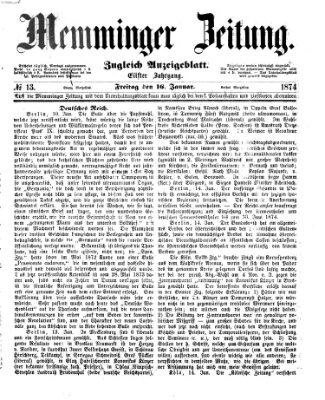 Memminger Zeitung Freitag 16. Januar 1874