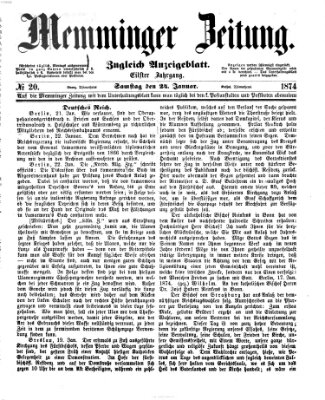 Memminger Zeitung Samstag 24. Januar 1874