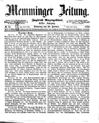 Memminger Zeitung Sonntag 25. Januar 1874