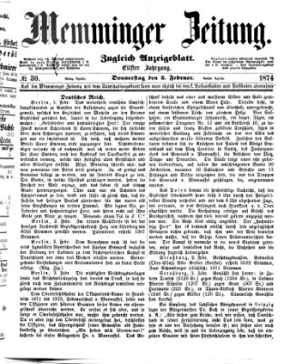 Memminger Zeitung Donnerstag 5. Februar 1874