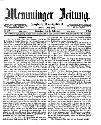 Memminger Zeitung Samstag 7. Februar 1874