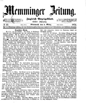 Memminger Zeitung Mittwoch 4. März 1874