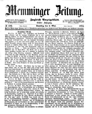 Memminger Zeitung Samstag 2. Mai 1874