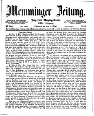 Memminger Zeitung Donnerstag 7. Mai 1874