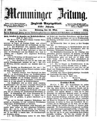 Memminger Zeitung Sonntag 10. Mai 1874