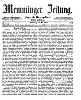 Memminger Zeitung Sonntag 17. Mai 1874