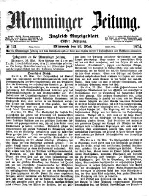 Memminger Zeitung Mittwoch 27. Mai 1874