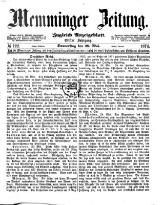 Memminger Zeitung Donnerstag 28. Mai 1874