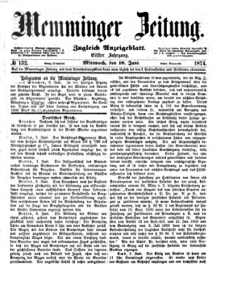 Memminger Zeitung Mittwoch 10. Juni 1874