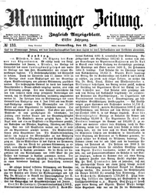 Memminger Zeitung Donnerstag 11. Juni 1874