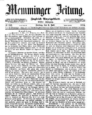 Memminger Zeitung Freitag 3. Juli 1874