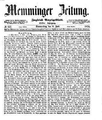 Memminger Zeitung Donnerstag 9. Juli 1874