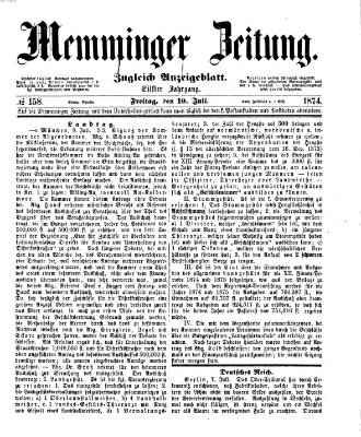 Memminger Zeitung Freitag 10. Juli 1874