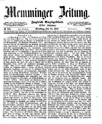 Memminger Zeitung Dienstag 14. Juli 1874