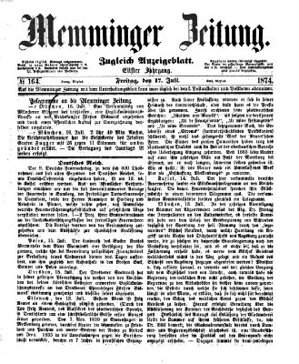 Memminger Zeitung Freitag 17. Juli 1874