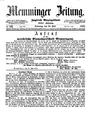 Memminger Zeitung Sonntag 19. Juli 1874