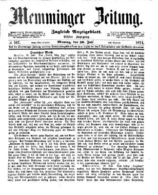 Memminger Zeitung Montag 20. Juli 1874