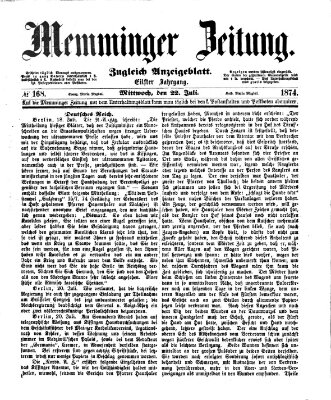 Memminger Zeitung Mittwoch 22. Juli 1874