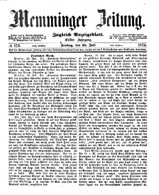 Memminger Zeitung Freitag 24. Juli 1874