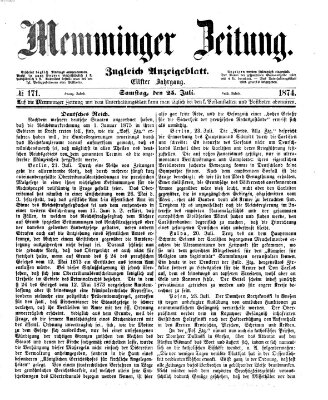 Memminger Zeitung Samstag 25. Juli 1874