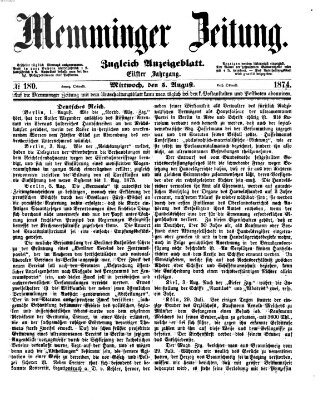 Memminger Zeitung Mittwoch 5. August 1874