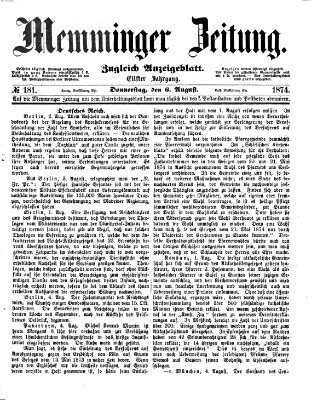 Memminger Zeitung Donnerstag 6. August 1874