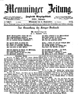 Memminger Zeitung Mittwoch 2. September 1874