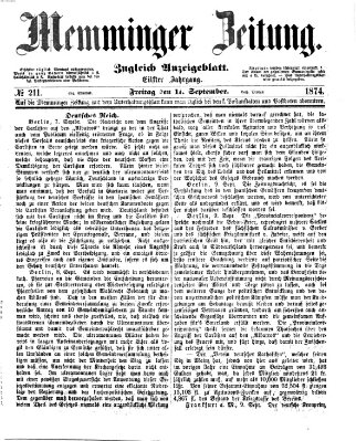 Memminger Zeitung Freitag 11. September 1874