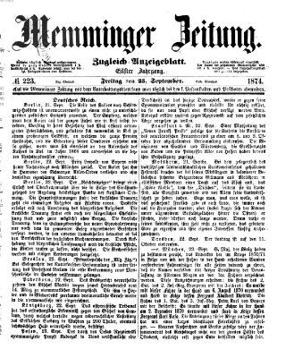 Memminger Zeitung Freitag 25. September 1874