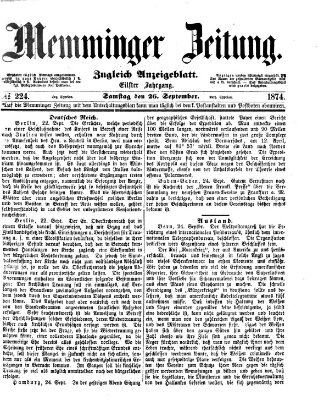 Memminger Zeitung Samstag 26. September 1874