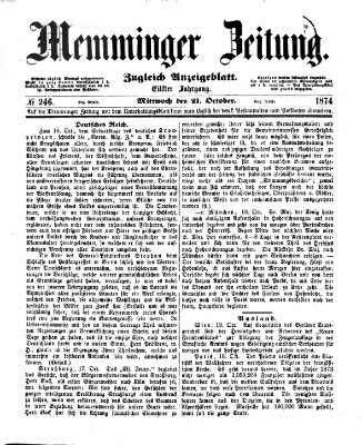 Memminger Zeitung Mittwoch 21. Oktober 1874