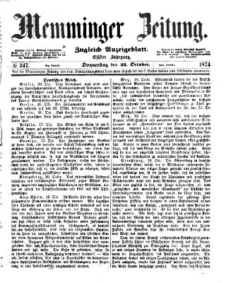 Memminger Zeitung Donnerstag 22. Oktober 1874