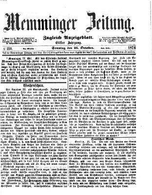 Memminger Zeitung Sonntag 25. Oktober 1874