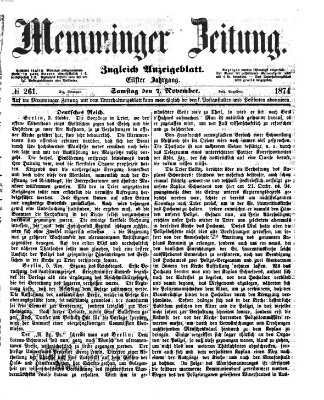 Memminger Zeitung Samstag 7. November 1874