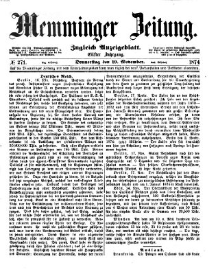 Memminger Zeitung Donnerstag 19. November 1874