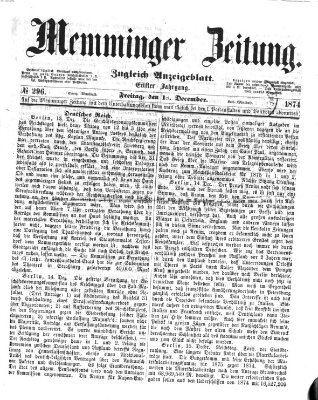Memminger Zeitung Freitag 18. Dezember 1874