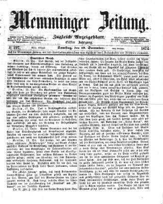 Memminger Zeitung Samstag 19. Dezember 1874