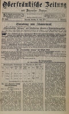 Oberfränkische Zeitung und Bayreuther Anzeiger (Bayreuther Anzeiger) Dienstag 16. Juni 1874