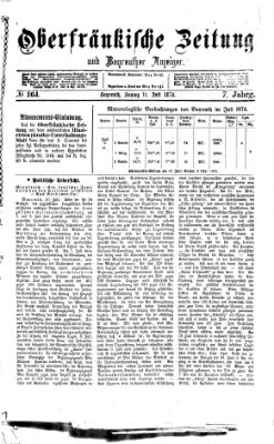 Oberfränkische Zeitung und Bayreuther Anzeiger (Bayreuther Anzeiger) Samstag 11. Juli 1874