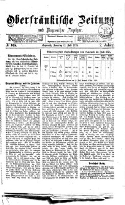 Oberfränkische Zeitung und Bayreuther Anzeiger (Bayreuther Anzeiger) Sonntag 12. Juli 1874